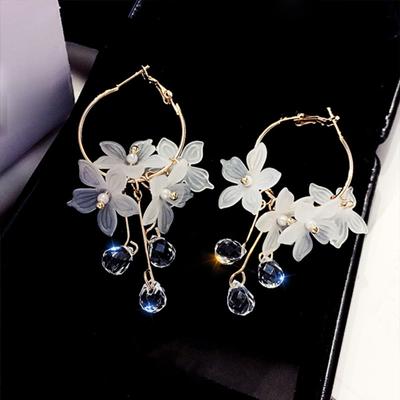 Elegante Frauen Acryl Blume baumeln Leaverback Ohrringe Party Schmuck Geschenke