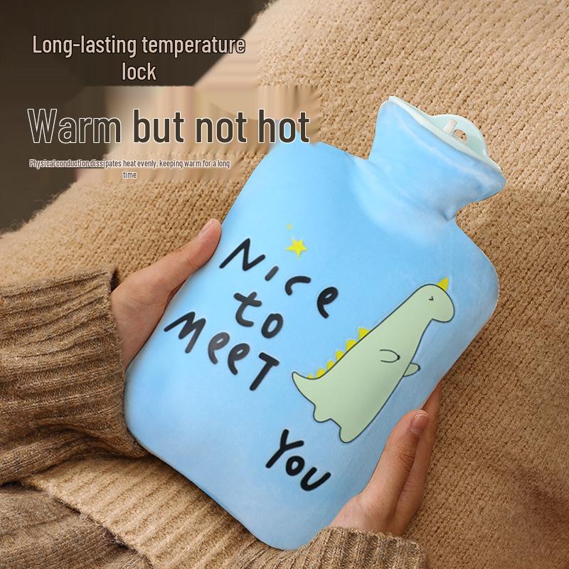 Autumn/Winter Thickened Plush Hot Water Bottle – Portable, Cold-Proof, Explosion-Proof, Cute, Warm Hand Warmer