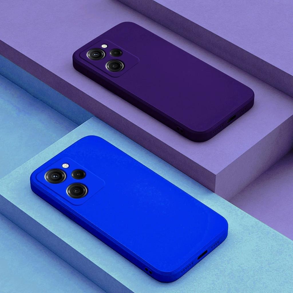 Firkantet full beskyttelsesdeksel Flytende silikon telefonveske for POCO X5 PRO 5G X5Pro X 5 POCOX5PRO 5G 6,67 TOMMES