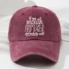 Unisex Printed IF MY Mouth Soft Top Baseball Cap Retro Fashion Outdoor Cap Adjustable