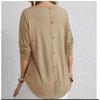 YYFS Women's Fashion Casual Spring Autumn Solid Color Print Long Sleeve O-Neck Blouses & Shirts