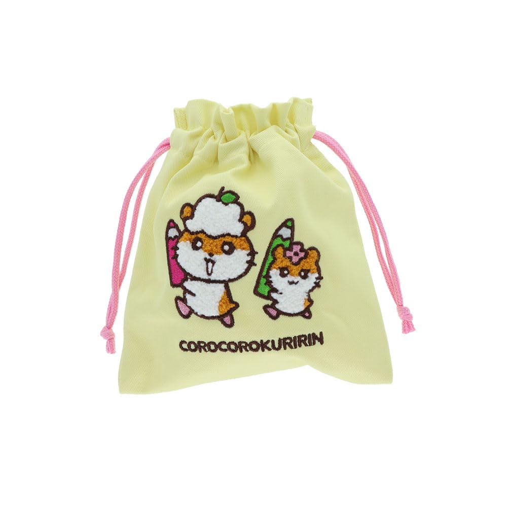 Stationery Korokoro Kuririn Sanrio Characters Drawstring Bag with Sagara S2337304 SUN-STAR Embroidery,