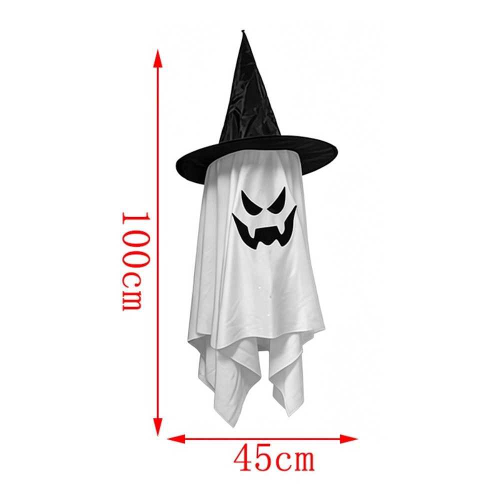 String Lights LED Hanging Ornament LED Lighted Witch Hat Ghost Decor  Indoor Home