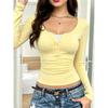 JPNTKY Women's Fashion Casual V-Neck Long Sleeve Blouses & Shirts