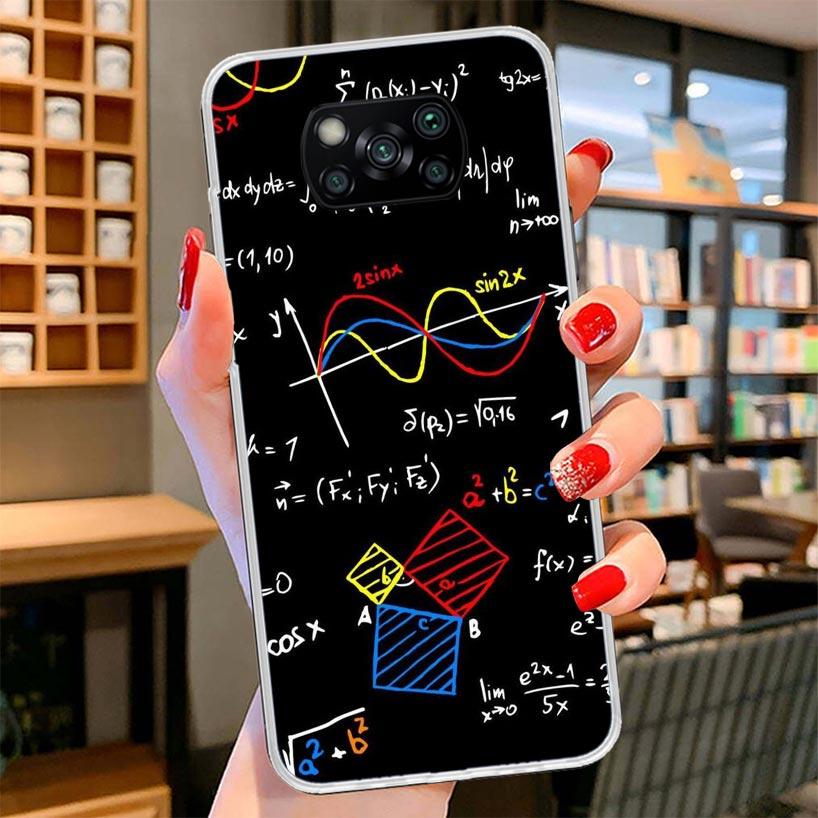Physics Chemical Mathematics Cover Phone Case For Xiaomi Poco F7 Ultra X7 X6 X5 Pro M7 Redmi 15C 15 13C 13 12C 12 10C 10 9A 9C 9