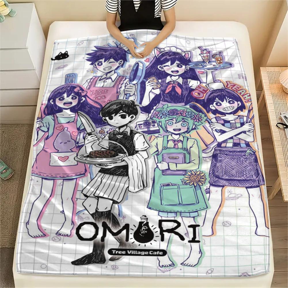 1 ks Deka z flanelu s potiskem hry Omori 6, Vysoká kvalita, Pohodlná pro všechna roční období, Domácí dekorace, Teplo a pohodlí, Perfektní pro vánoční dárky101
