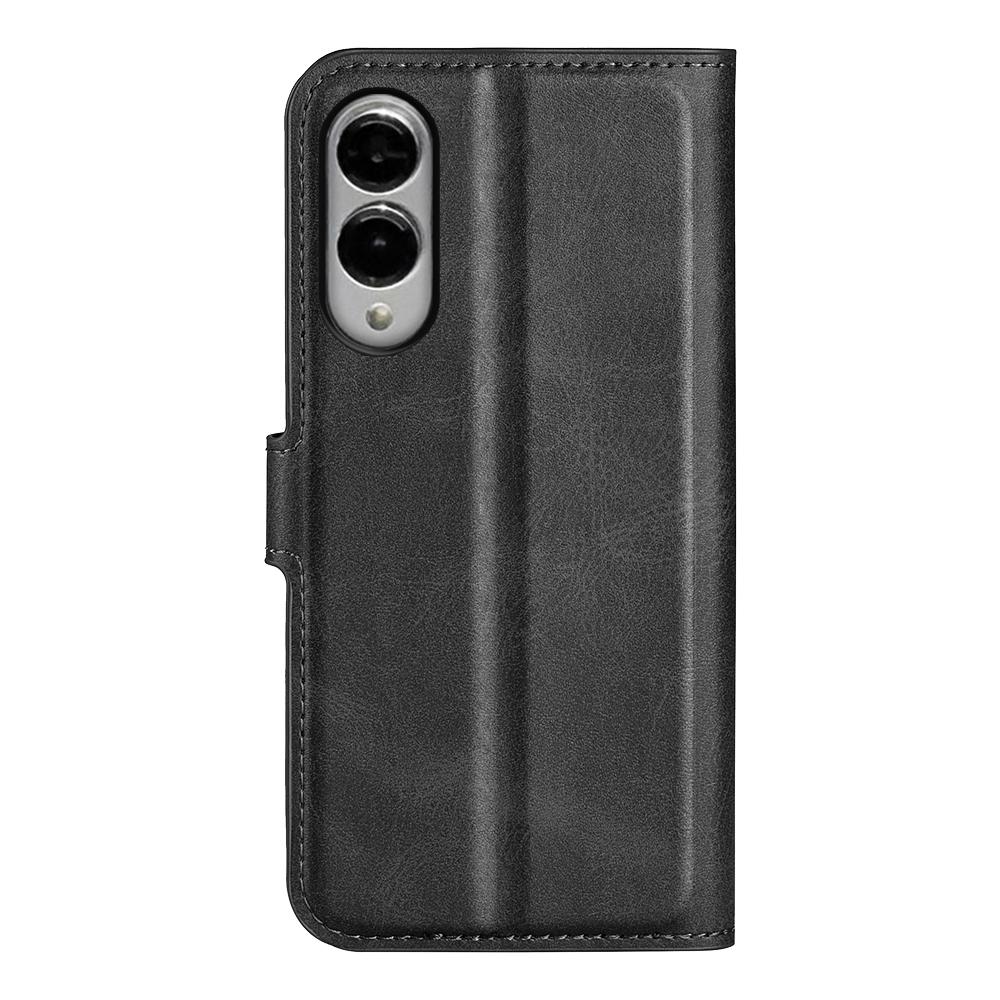 Für Samsung Galaxy S25 Edge Ständer Hülle Kratzfest Kälbertextur Leder Handyhülle