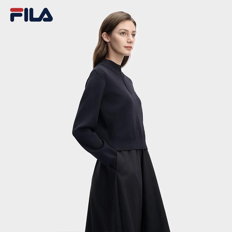 Fila Women's Faux Two-Piece Spliced Dress