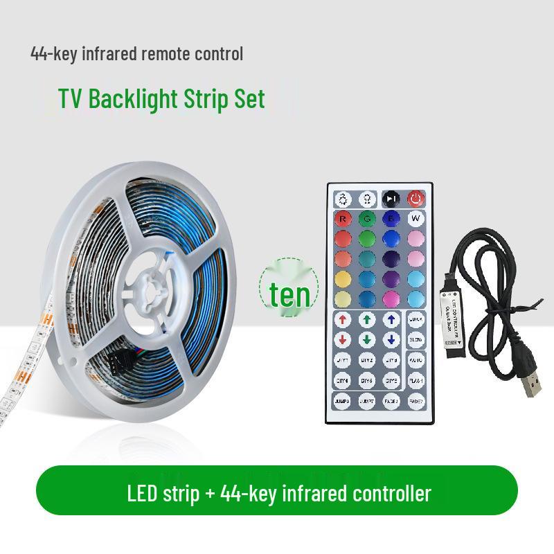 5V RGB Colorful USB TV Backlight - Self-Adhesive LED Light Strip for Atmosphere