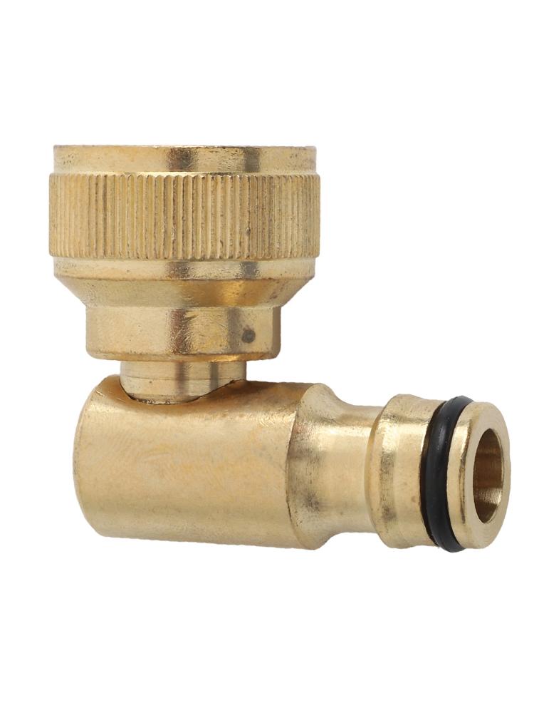 Brass Hose Adapter 3/4 BSPF Threaded Tap Connector 90 Degree Nipple Quick Connect Garden Hose Fittings For Watering Irrigation