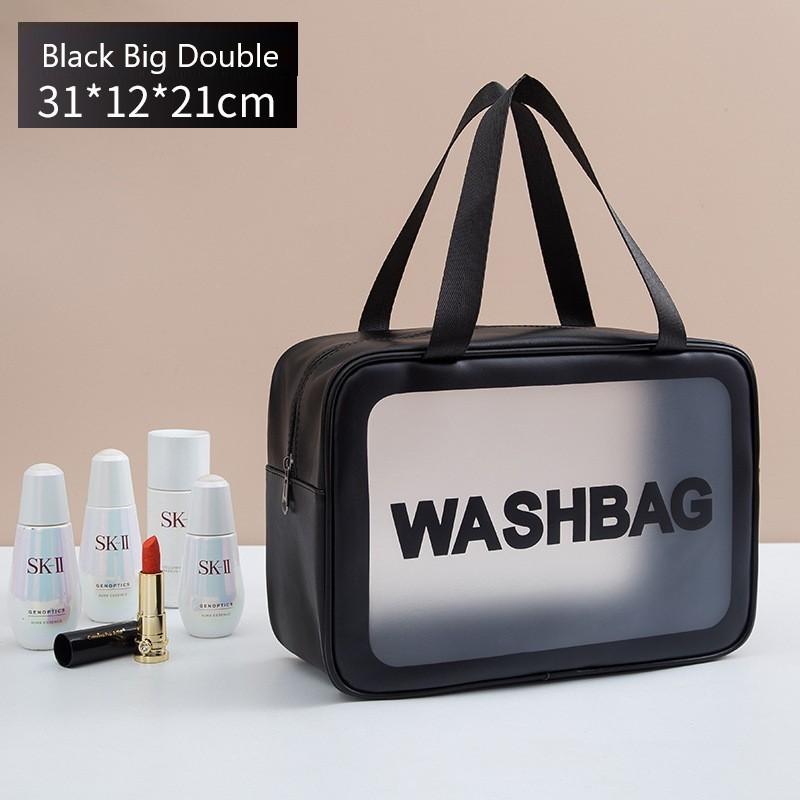 PU Women Travel Storage Bag Cosmetic Bag Makeup Bag Travel Organizer Bags Waterproof Washbag Transparent Cosmetic Cases