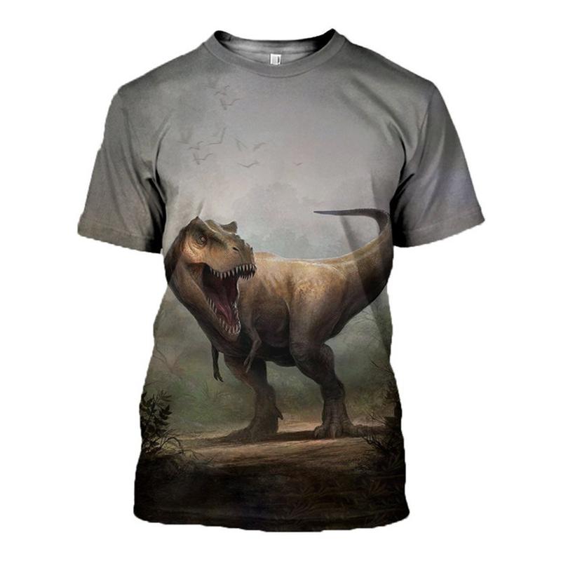 Módní pánské tričko 3D potisk grafika dinosaura tričko unisex letní ležérní krátký rukáv kulatý výstřih tričko Harajuku dětská trička