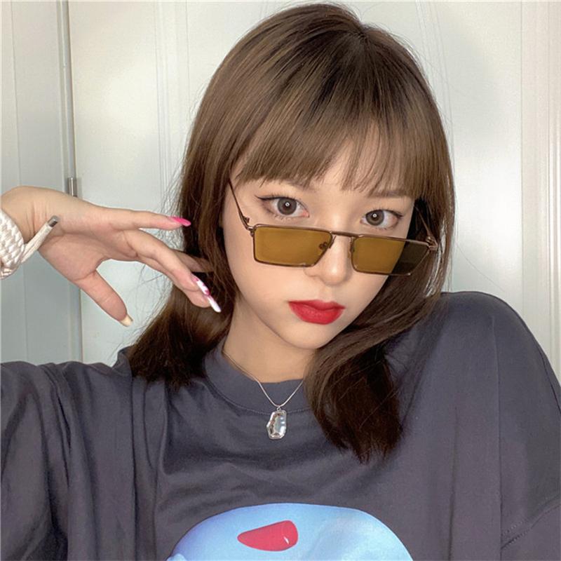 New Vintage Metal Frame Sunglasses Women Men Rectangle Sun Glasses Female Oval Eyewear  for Male Female Eyeglasses