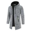 Nuovo Felpa con Cappuccio a Maniche Lunghe da Uomo con Zip Oversize Streetwear Calda Monocolore Giacca Autunnale Felpa con Cappuccio Uomo
