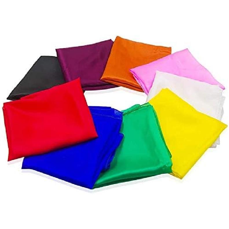 ZQION Magic Silk Handkerchief Magician Juggling Scarves Magic Tricks Stage Props Colorful Silk Scarf Classic Toys Accessories,5PCS (15 * 15CM)