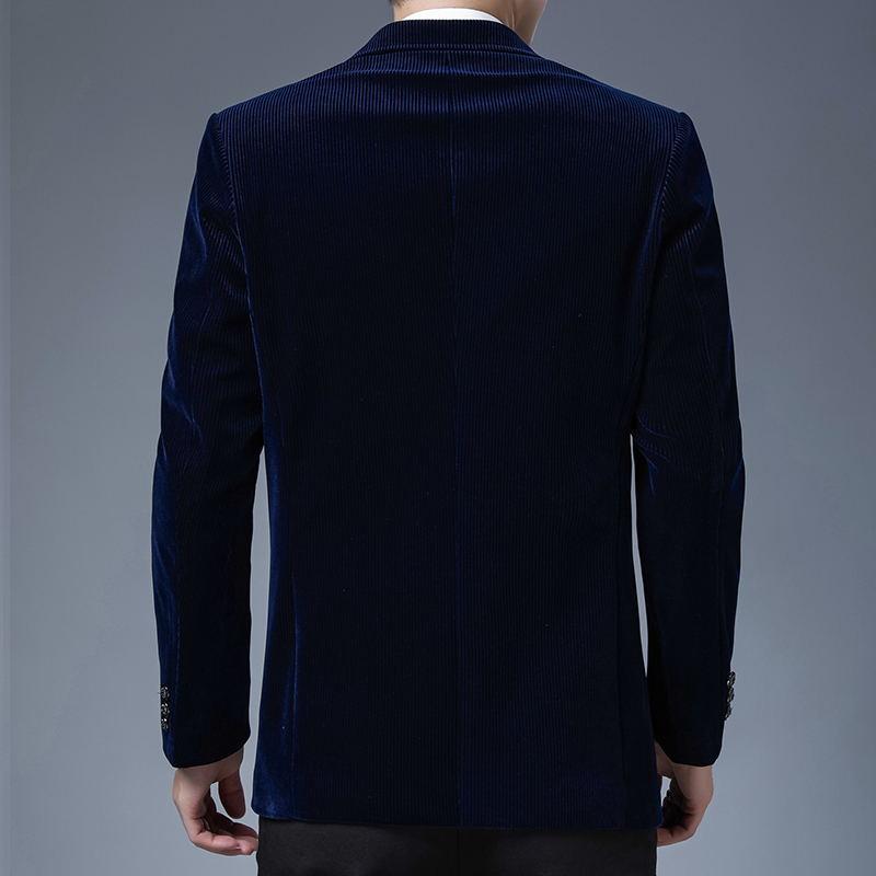 Boutique European Plus Size Pánský oblek Móda Business Italský styl Gentleman Elegantní šaty Manšestrové Tenké Ležérní šaty Blazer
