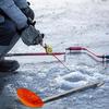 Aluminum Alloy Ice Fishing Gear winter fishing ice fishing spoon Comfortable and non-slip Easy to carry Outdoor ice fishing tool