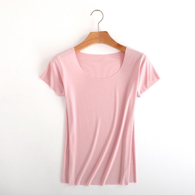 

Hot Sleeves Short Sexy Women Basic Tees Clubwear Tops Cropped Tshirt Blouse 2XL рожевий