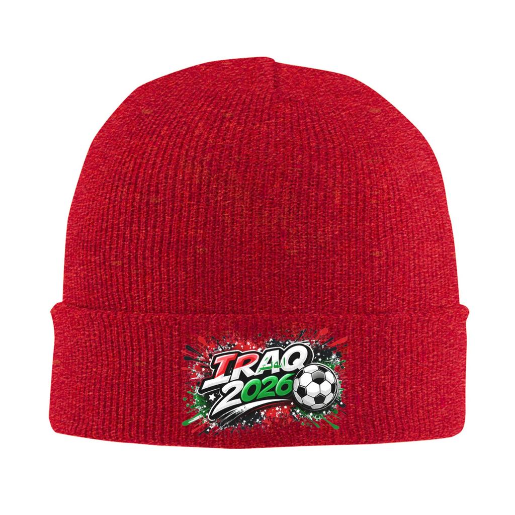 Iraq Flag Iraqi Soccer Football Knitted Caps Womens Unisexs Skullies Beanies Winter Hat Warm Melon Cap
