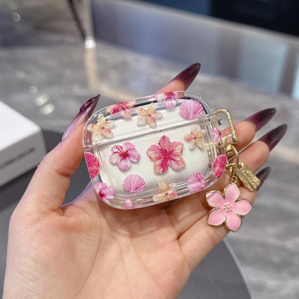 Glamorous Floral Pattern Wireless Bluetooth Case For AirPods1/2 AirPods 3/4 Pro And Pro2 TPU Headphone Covers With