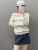 Women's Off-Shoulder Loose Cashmere Sweater - Autumn/Winter Knit Base Layer, Versatile Lazy Style Top