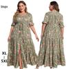 2026 Plus Size V-neck Short Sleeve Sequin Embroidery Bridesmaid Banquet Dress for Spring/Summer (European/American Style)