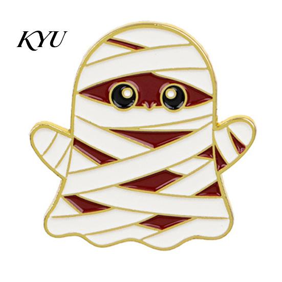 Costume Decorative Pins Halloween Enamel Brooch Pin, Cartoon Ghost Witch Hat Black Cat Backpack Embellishment Pin Spider Badge for Jackets Backpacks
