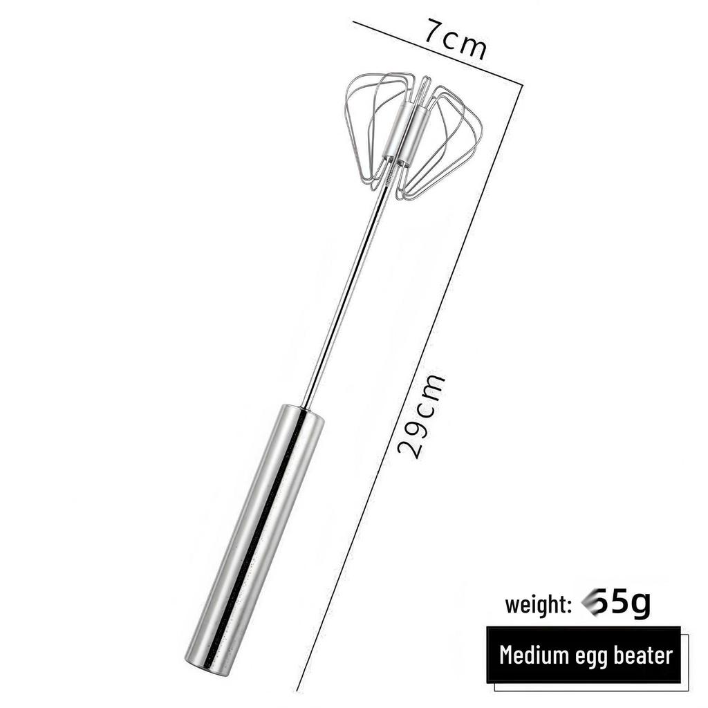 Stainless Steel Semi-Automatic Handheld Egg & Cream Whisk