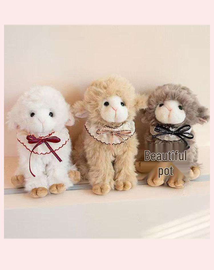 Cute Lamb Plush Backpack - Adorable Sheep Shoulder Bag Gift for Girls