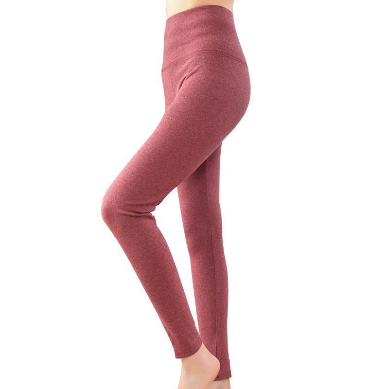 High Waist Thermal Knee-Lined Leggings for Women - Thick, Fleece-Lined, Winter Warmth and Body Shaping.