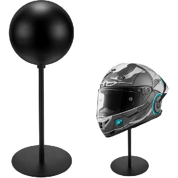 motofans® Helmet Stand Metal, Rotation Metal Stand Desktop Hanger Rack Helmet Stand Display for Motocycle Helmet, Caps,Hat, and Rugby Helmet 1pack