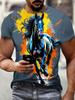 2026 New Men's 3D Dragon Print T-shirt Casual Short-sleeved Pullover Polyester Round-neck Summer Outdoor Clothing Adult Size