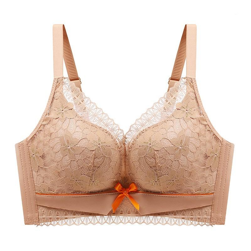 Push-up Small Chest Sexy Lace Adjustable Shape No Ring Underwear Anti-sagging Comfortable Beautiful Back Bra Set