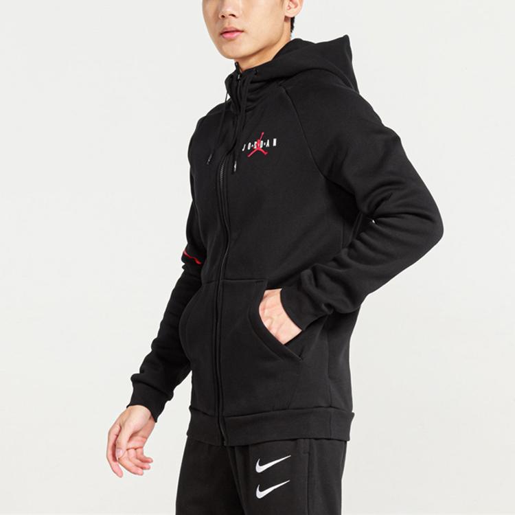 Мужские топы с капюшоном на молнии с длинным рукавом и принтом логотипа Jordan — фото 6