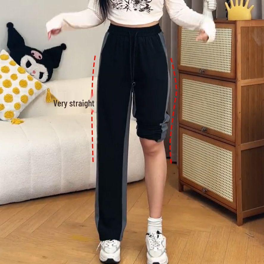 Ice Silk High Waist Slimming Sports Pants: Plus Size Women's Tummy Control and Flattering Leg Length for Pear-Shaped Bodies