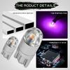 10X New W5W LED Canbus Car Lights COB Glass Interior Parts Bulbs 6000K Purple Auto License Plate Lamp Dome Read Light