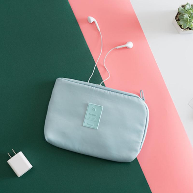 Utskrivbar digital förvaringsväska för resor - Multifunktionell organizer för kablar, powerbank, telefon, smink - Mellanstorlek