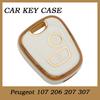 Fashion TPU Car Smart Key Case Cover Protected Keychain Fob For Peugeot 107 206 207 307