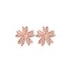 Korean designer Xiaoxiangfeng cherry blossom accessories S925 sterling silver stud earrings women's simple summer sweet earrings set