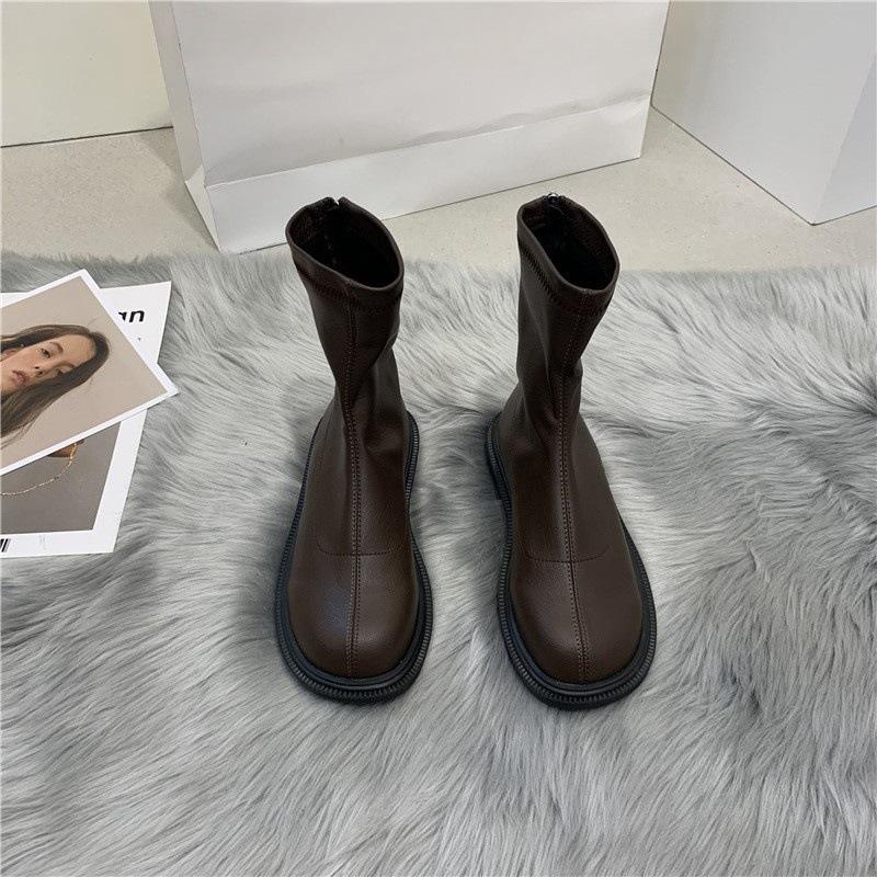 

Черные узкие ботинки Martin, женская обувь, новинка 2025 года, коричневые летние, тонкие, мягкие, кожаные, жареные, уличные, коричневые, короткие ботинки 39