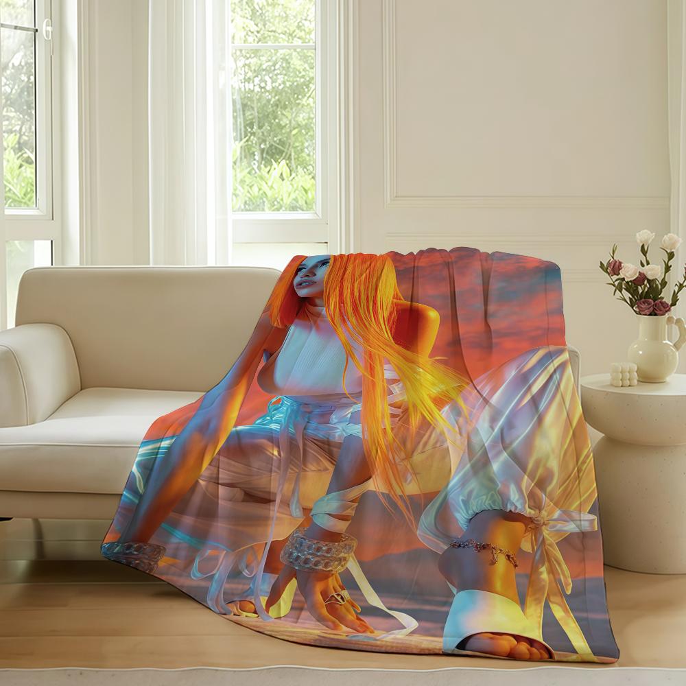 Americká zpěvačka Ava Max Deku na pohovku Kancelář Postel Letadlo Cestování Spánek Čtení Relaxace Kempování Měkké A Teplé