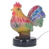 Stained Resin Rooster Table Lamp Night Light LED Animal Night Light for Home Decoration Bedside