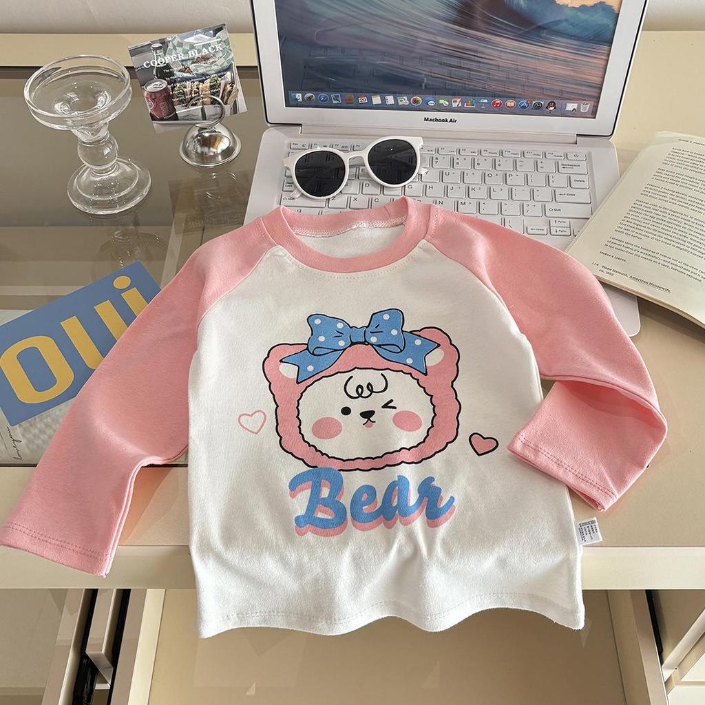 Kids' Pure Cotton Long-Sleeve T-shirt - Spring Base Layer for Boys and Girls