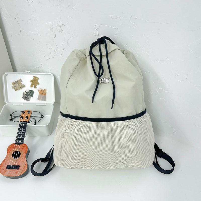 

Нейлоновый рюкзак с завязками на шнурке, легкий, большой емкости, корейская сумка для отдыха, поездок на работу, фитнеса, велоспорта, йоги