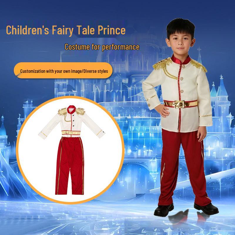 Cadılar Bayramı ve Sahne Gösterileri İçin Çocuk Masal Prensi Kostümü