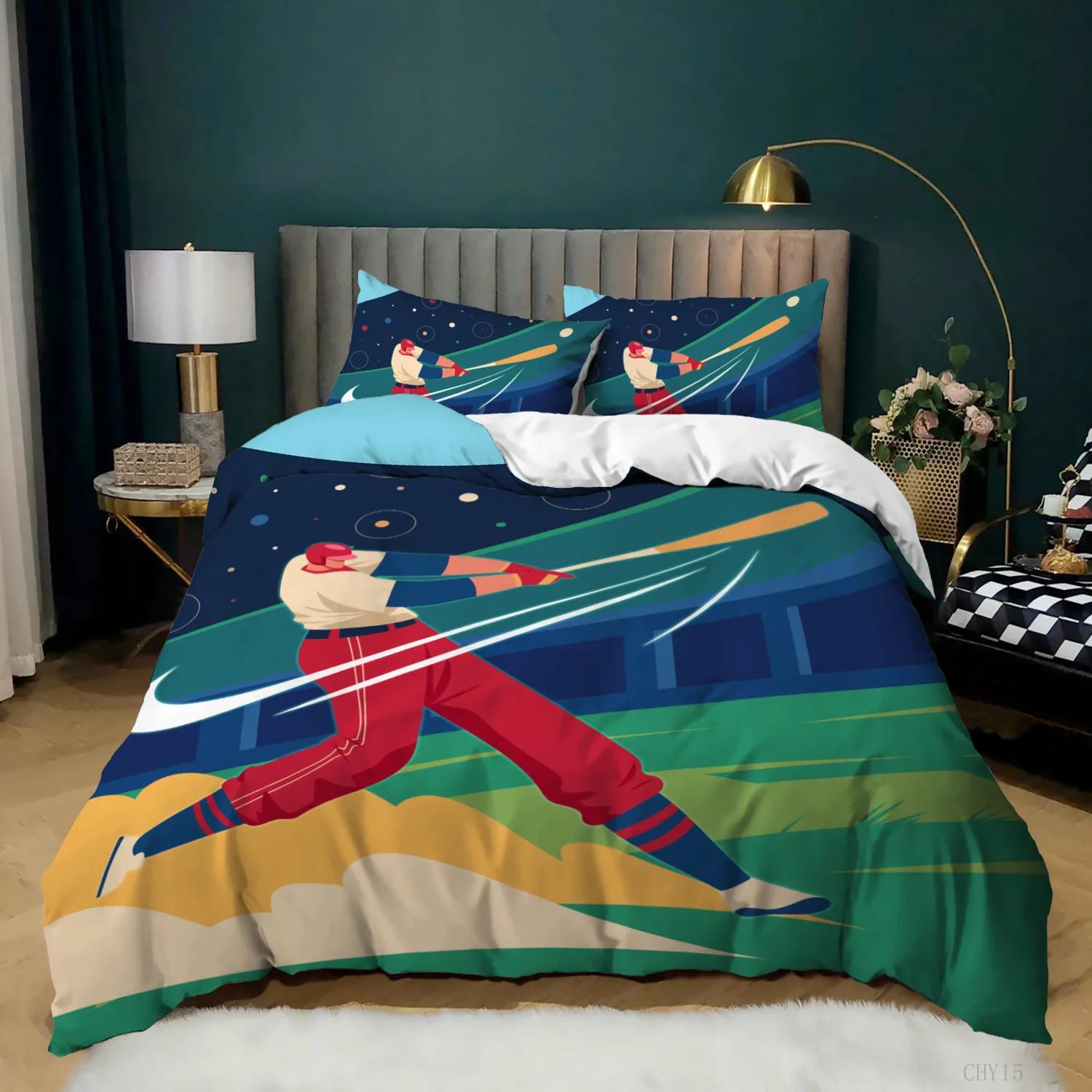 

Спортивный пододеяльник, комплект постельного белья с изображением тенниса, спортивной игры, комплект постельного белья для двоих, размер Queen, для мальчиков, микрофибра, двойной теннисный пододеяльник EU Twin(135x200cm)