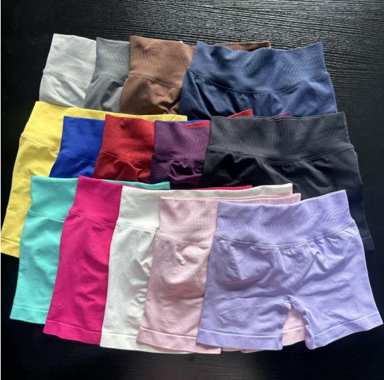 Shorts de Yoga Taille Haute Sans Coutures - Respirants, Remonte-Fesses, Pantalons de Fitness Ventre Plat