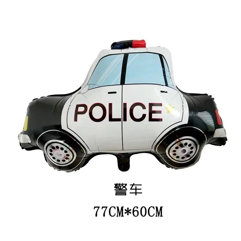 1Pc Cartoon Car Balloons Train Fire Truck Tank Engineering Car Tractor Aluminum Film Balloon Birthday Party Baby Shower Toy