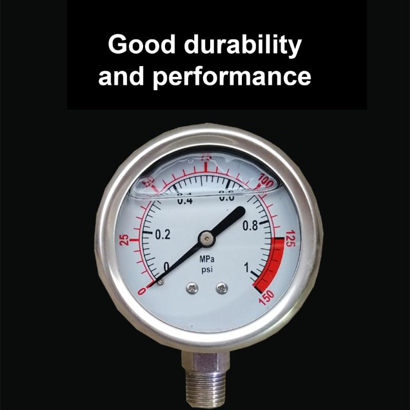 Clear Read Industrial Radial Pressure Meter 0-0.1Mpa/3.0Mpa Ranges High Durability Copper Cores For Hydraulic Systems