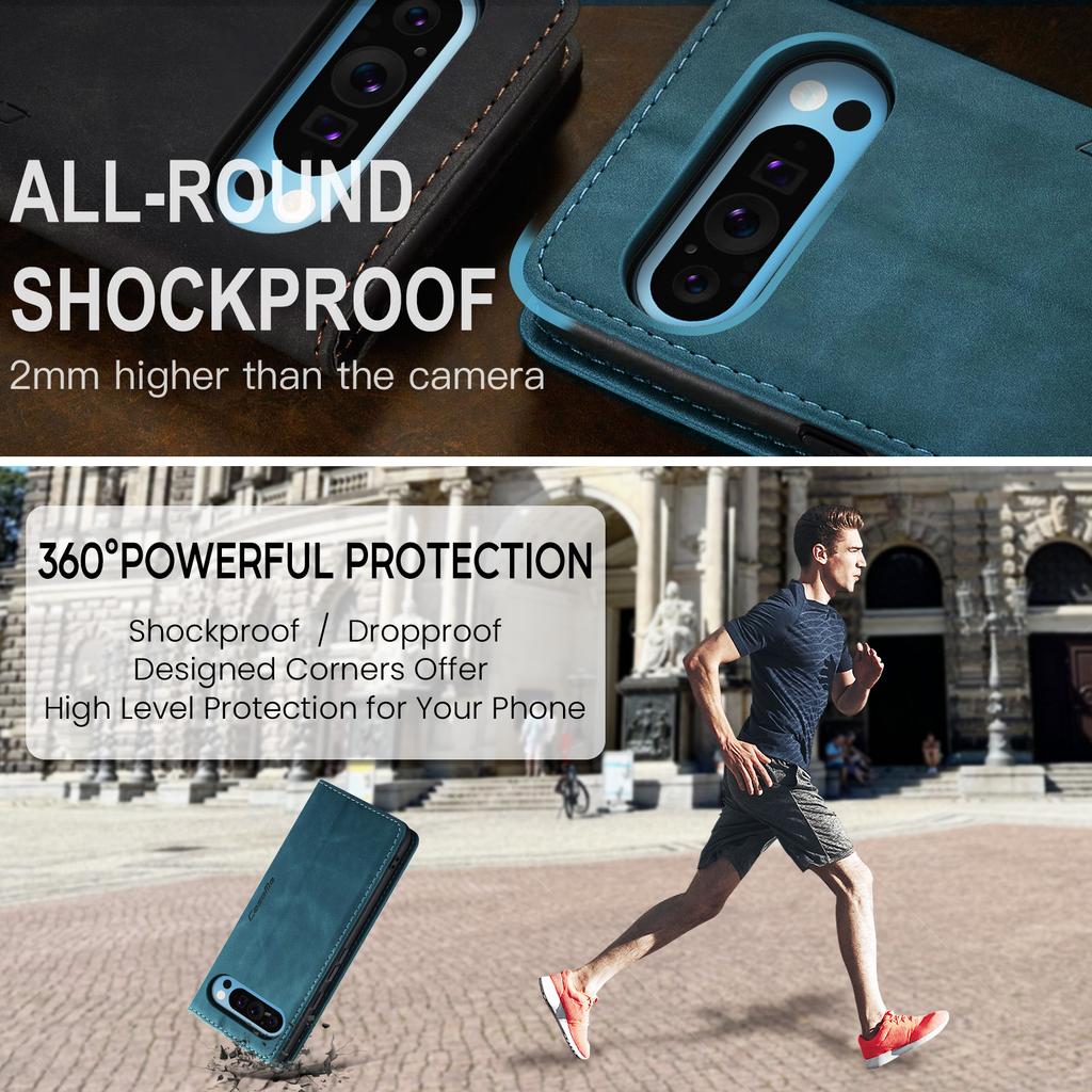 For Google Pixel 10 Pro XL Wallet Case CASEME 013 Series PU Leather Phone Cover Stand